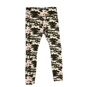 Avia Pink/Green Camo Leggings Womens Size‎ XL 14-16 Full Length
